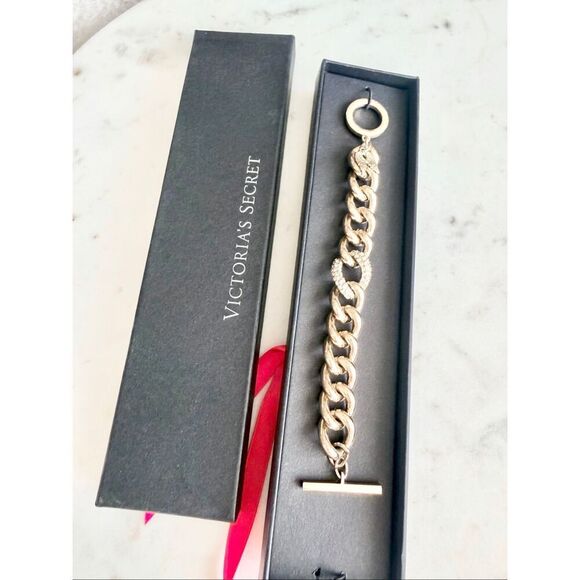 Victoria's Secret Jewelry - Victoria’s Secret Gold Chain Bracelet | Chunky Link Statement Bracelet | Gift Bo